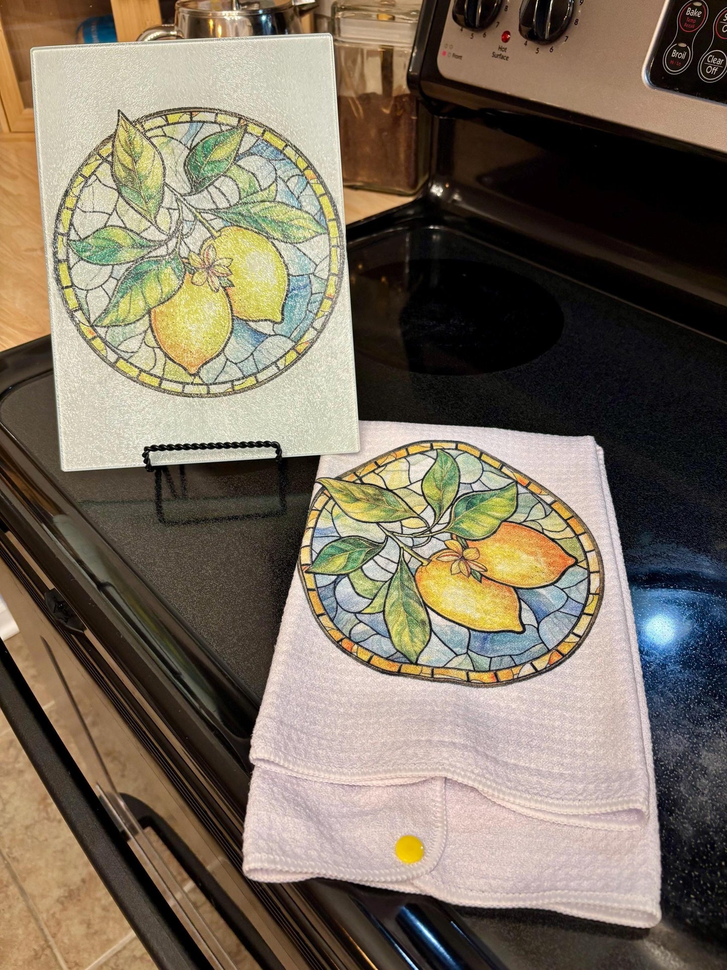 Tempered Glass Cutting Board | Farmhouse design glass cutting board | Decorative Kitchen Gift | Personalized Glass Cutting Board