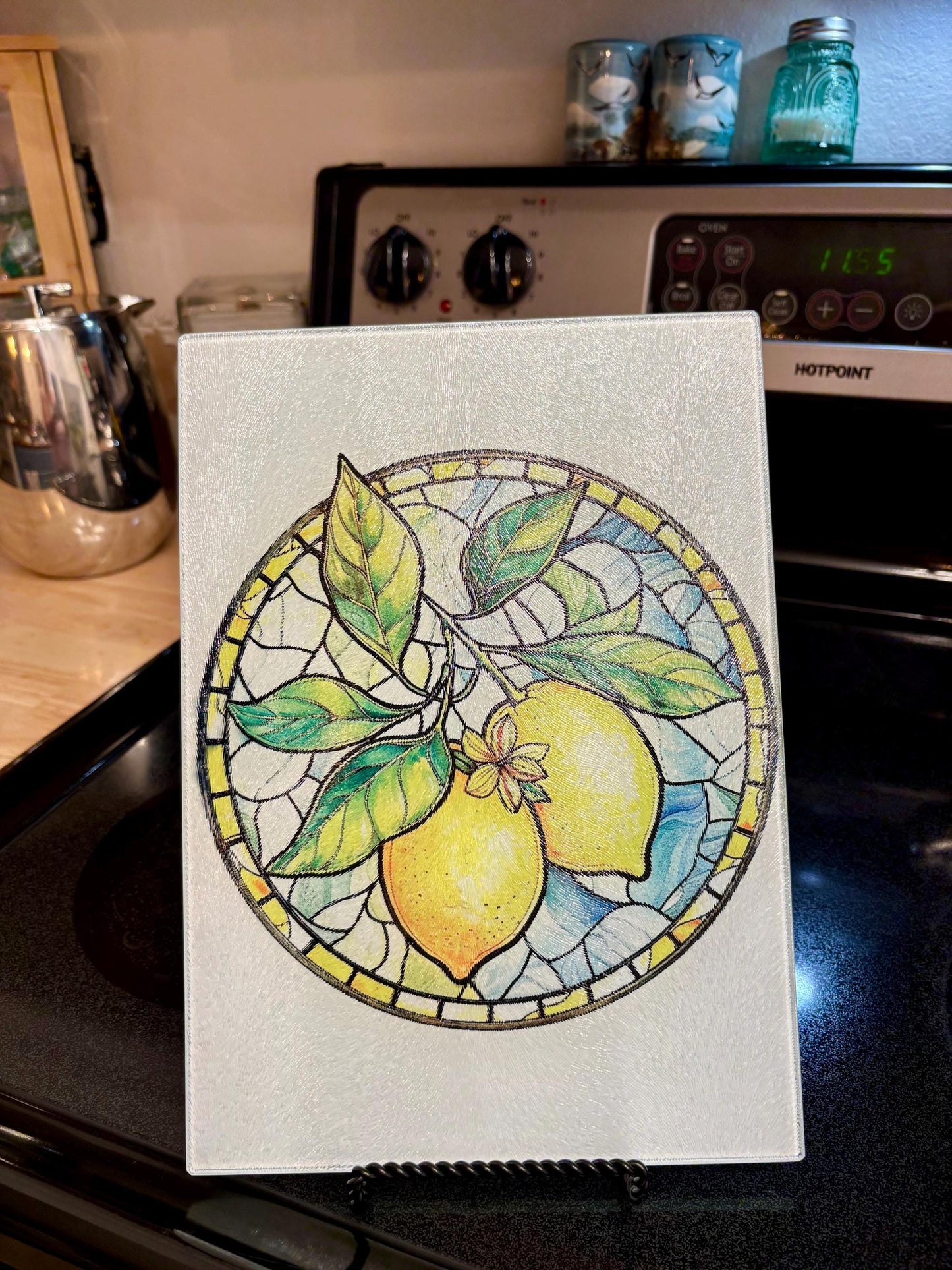 Tempered Glass Cutting Board | Farmhouse design glass cutting board | Decorative Kitchen Gift | Personalized Glass Cutting Board