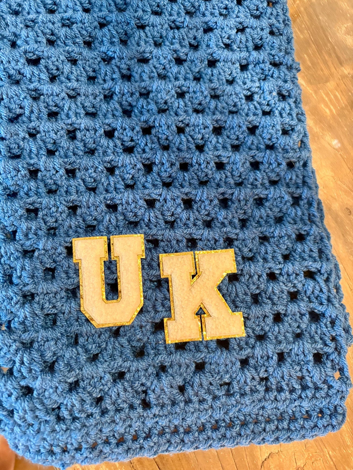 Big and Tall Handmade Crochet Scarf | Crochet Granny Square Scarf | Blue Handmade Crochet Scarf | Long Chunky Crochet Winter Scarf